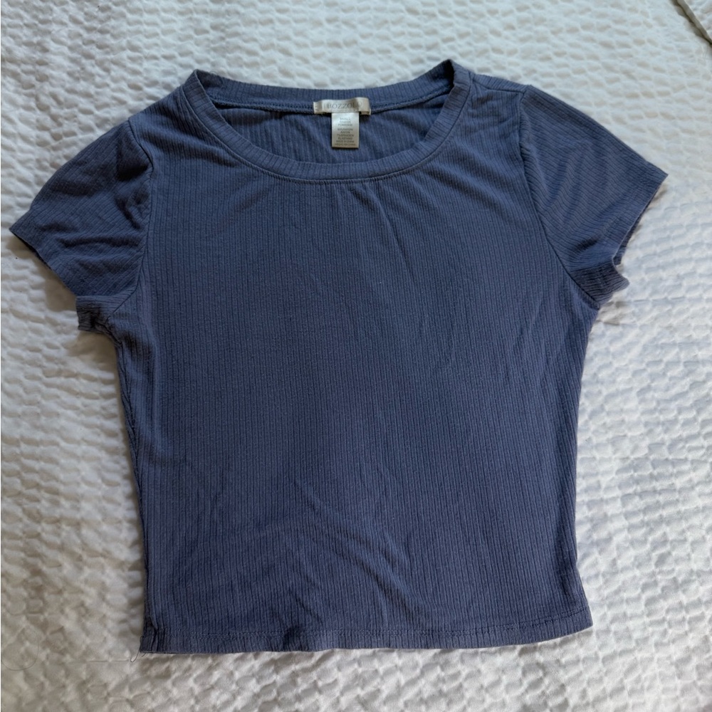 Bozzolo Navy Crop Top